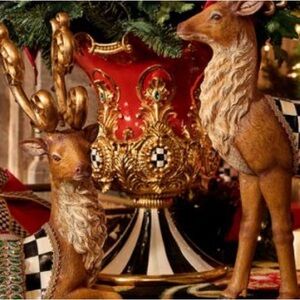 MacKenzie-Childs Christmas Magic Potted Tree Urn Planter Embellished W/Jewels ❤️